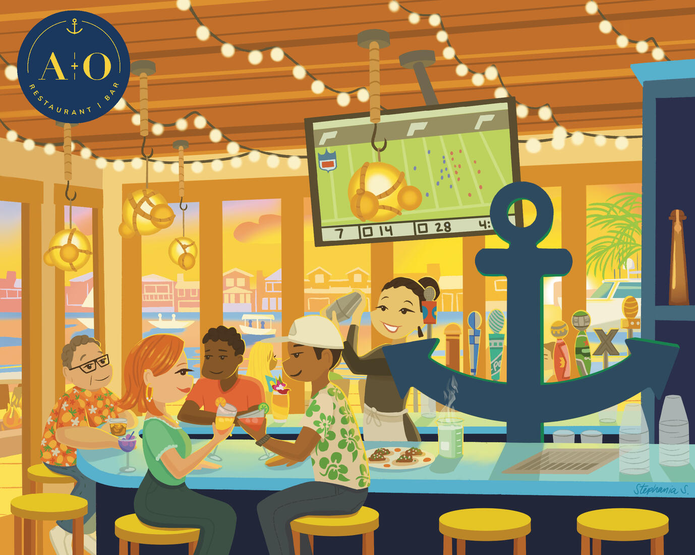 A+O Bar Illustration